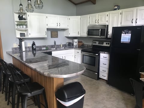 Seating for four at the bar