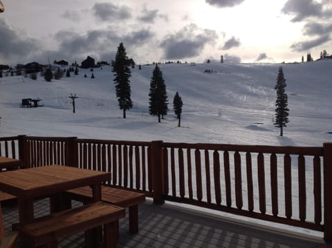View off the great room deck of the ski lift and Tahoe Donner Ski Mountain
