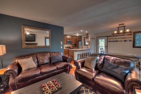 Living Room with Leather Couches