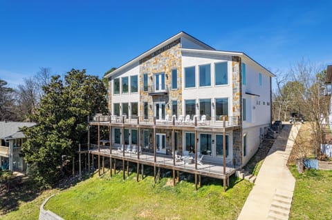 View from lake of our beautiful lake house