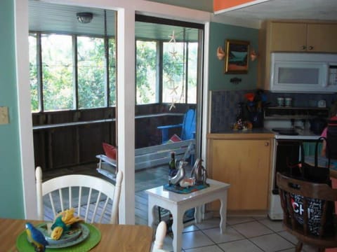 dining room looking toward screened porch