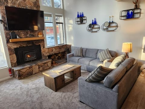 Living Room with a sofa queen bed