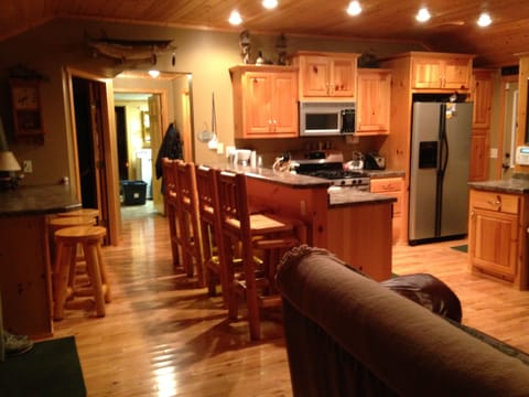 updated kitchen and living room