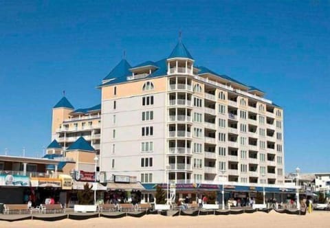 Boardwalk/Beach side view of Belmont building