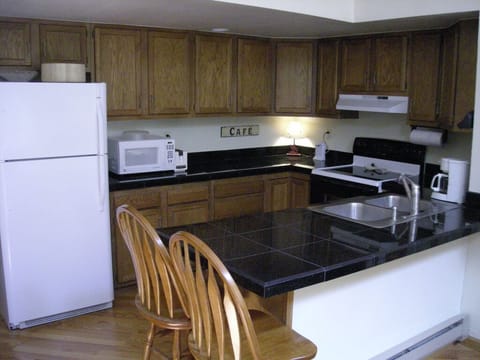 Kitchen with granite countertops