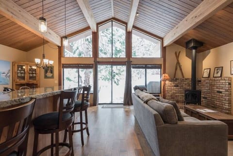 Open plan family room and kitchen