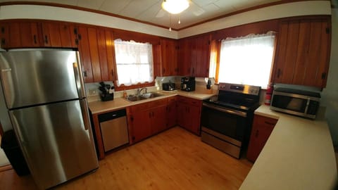 All new stainless appliances.