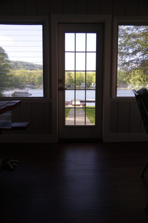 You can see the beautiful water from inside