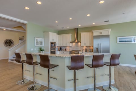 Socialize around the kitchen.