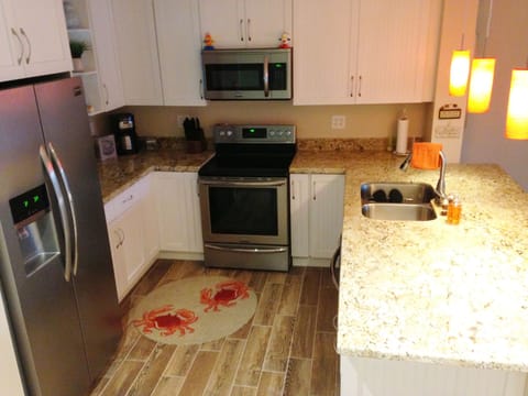 Spacious kitchen with everything you need from baking to blending and more.