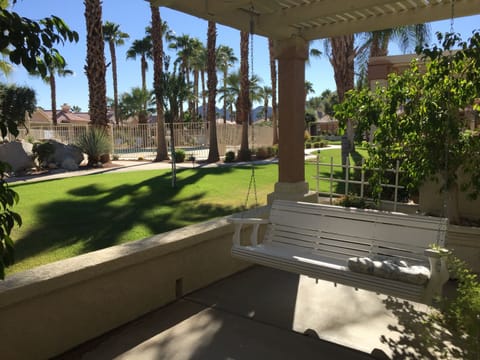 Back patio-view to pool area