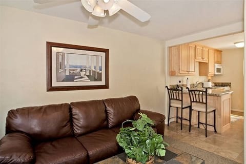 Sitting area with overhead fan