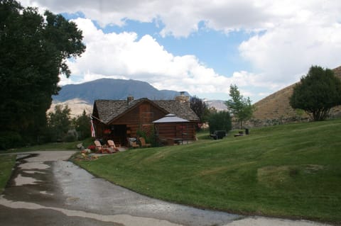 Historical Cabin with Jim Mountain in the background.