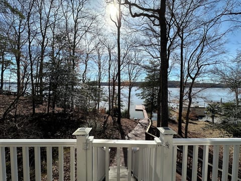 Awesome views of main lake and plenty of outdoor seating from main level deck