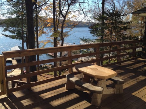 Kiddie table on main level deck