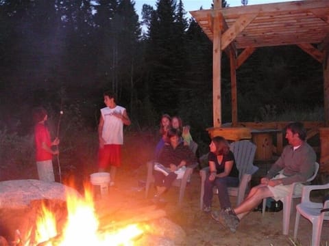 Relax by a warm fire on cool nights