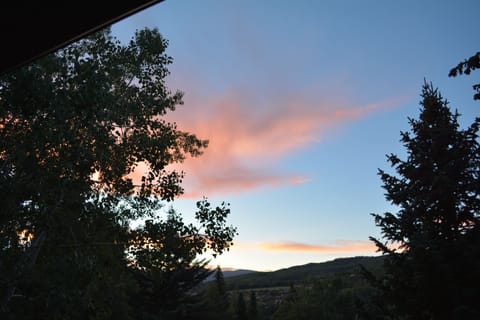 Sunrise from the hot tub 