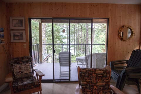 Deck off of the living room.