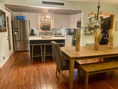 Newly updated kitchen with eating space.