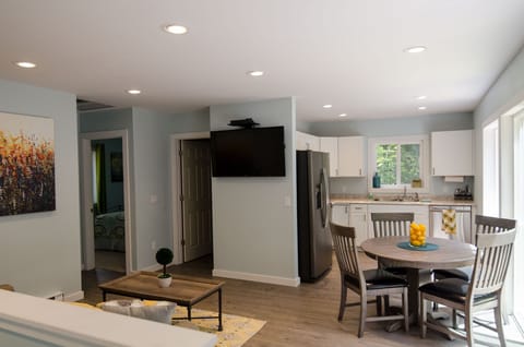 Kitchen and living area above the garage 