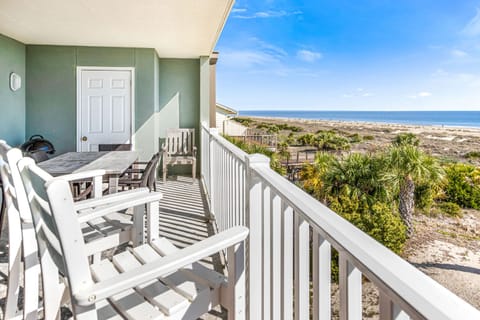 Balcony with an ocean view