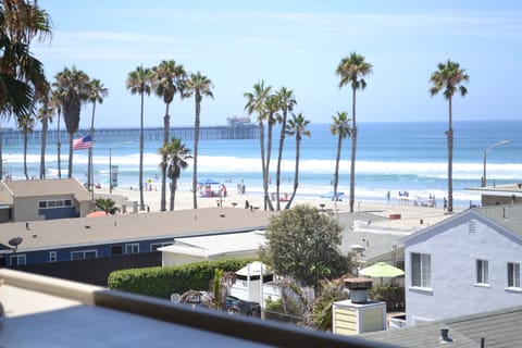 View of the pier and beach from the balcony
