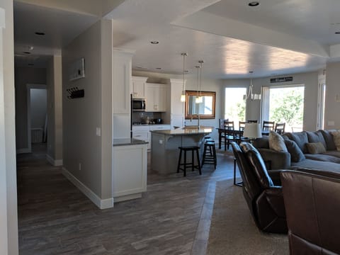 View of Kitchen, dining and livingroom