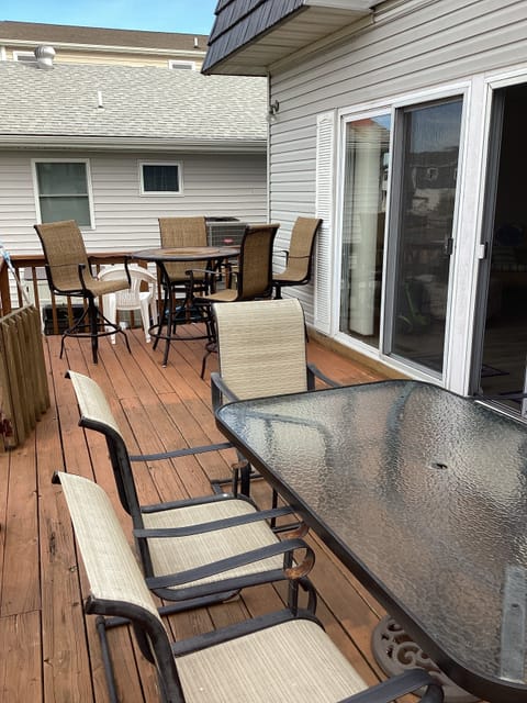 Deck overlooking canal