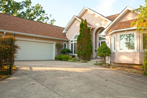 Two car garage and plenty of additional parking.