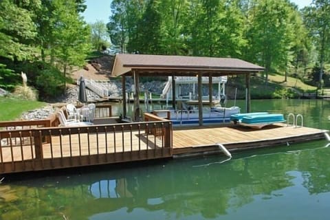 Kathy's Dock and Sandy Beach behind