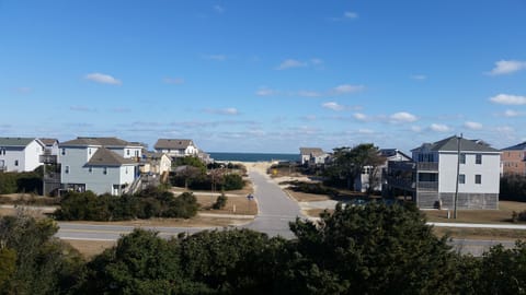 View from the crow's nest. Public beach access across the street.
