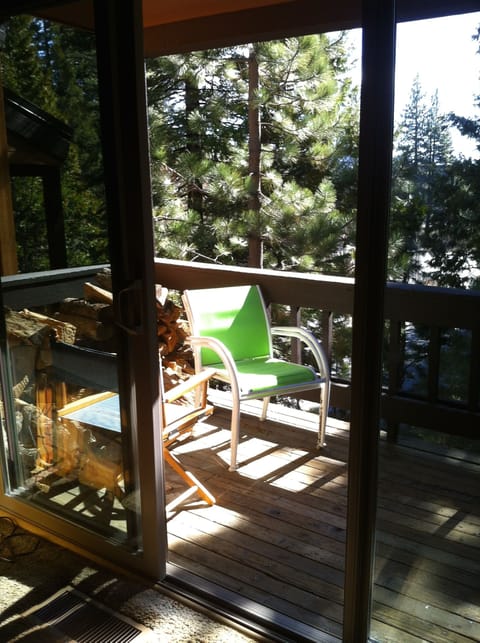 View from living room out on deck