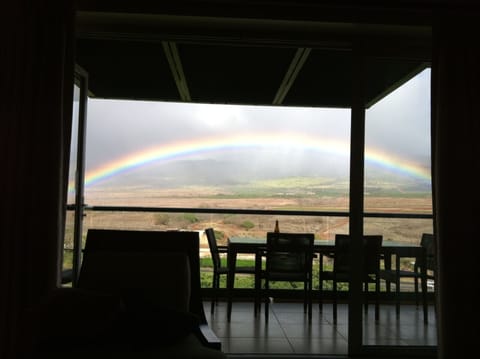 BEAUTIFUL Rainbow over the mountains. Photo taken from my TOP floor condo!