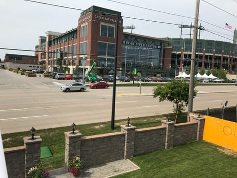 view of Lambeau from rooftop patio