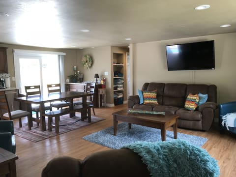 open concept dining and living room