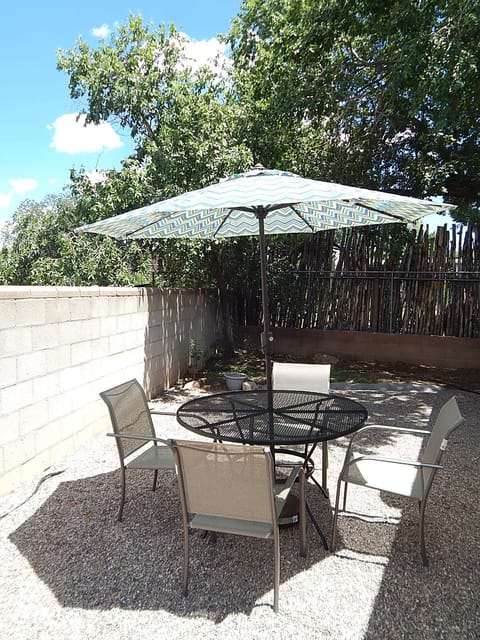 Private fenced courtyard