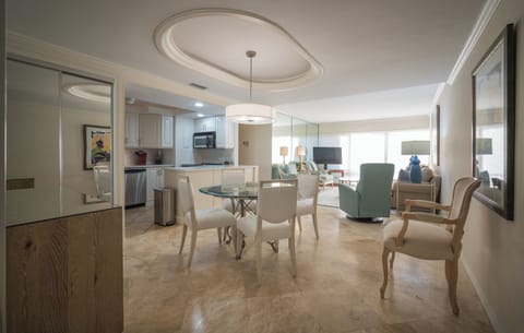 Newly remodeled condo - bright and cozy living and dining room areas.