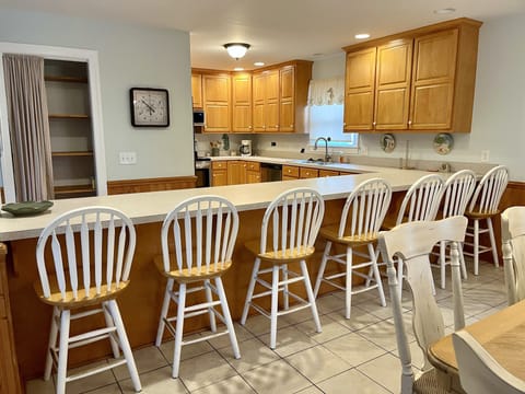 Looking into the kitchen
