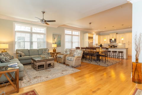 Left side living and dining room