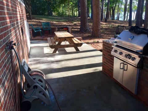 Back patio, grill and firepit