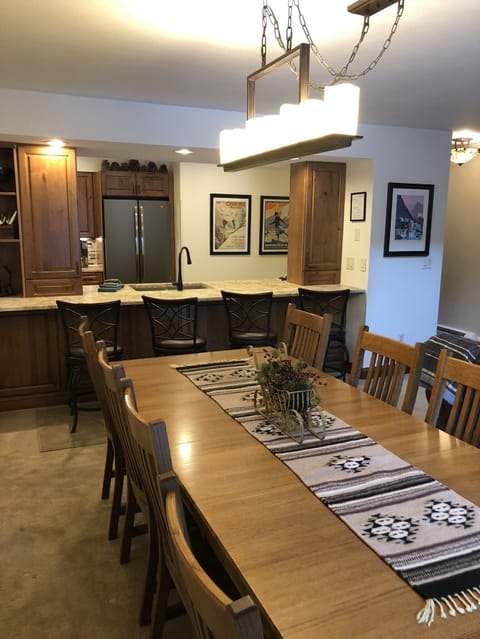 Seating for eight at the table.