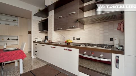 kitchen with a fridge and freezer