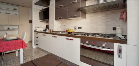 kitchen with a fridge and freezer