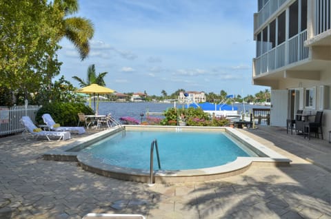 Beautiful views of Vanderbilt Bay! Our home is the end unit on the right.