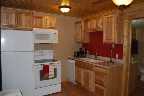 Kitchen fully stocked. 