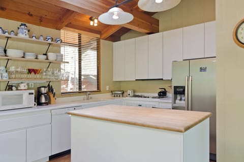 New fridge, dishwasher, stove and oven.  Coffee maker and microwave.