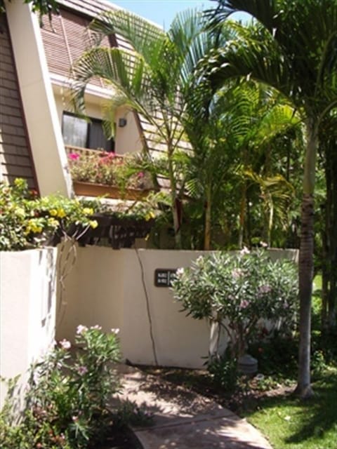 The main entrance to our home, K-201, is at the end of a quiet walk