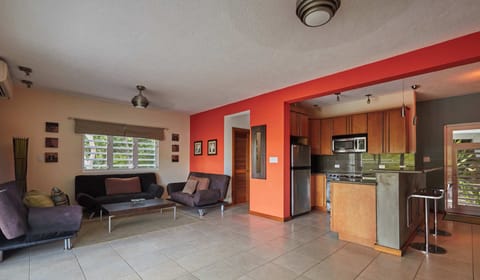 Main living guest villa (kitchen, full bath & 3 single sleeper divan)