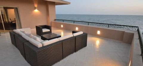 Patio at night