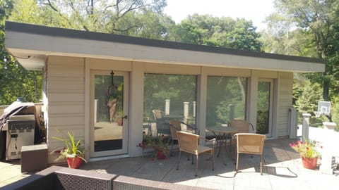 Outside view of guest house.